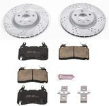Power Stop K5602 Front Z23 Carbon Fiber Brake Pads with Drilled & Slotted Brake Rotors Kit