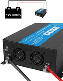 TVNIKD 2500Watt Pure Sine Wave Inverter Solar Inverter DC 12V to AC 120V Power Converter with Various outlets for Home RV Truck Off-Grid Solar