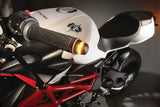 Kuryakyn 2559 Motorcycle Lighting Accessory: Kellermann BL 2000, Handlebar End LED Turn Signal/Blinker Light, Amber, Satin Black, Pack of 1