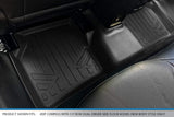 SMARTLINER Floor Mats 2 Row Liner Set Black Compatible with 2017-2021 Jeep Compass with Dual Driver Side Floor Hooks (New Body Style)