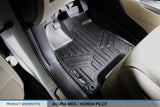 MAXLINER Floor Mats 3 Row Liner Set Black for 2014-2019 Acura MDX with 2nd Row Bench Seat (No Hybrid Models)