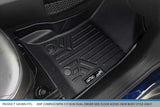 SMARTLINER Floor Mats 2 Row Liner Set Black Compatible with 2017-2021 Jeep Compass with Dual Driver Side Floor Hooks (New Body Style)