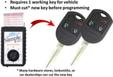 Simple Key Programmer Bundle with Key(s) and Cord - Designed for for Ford and Lincoln Vehicles: Program Key Yourself