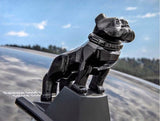 MACK TRUCKS Midnight Black OEM Factory Bulldog Hood Ornament with Gunmetal Base