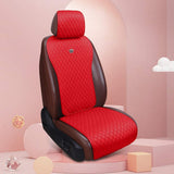 Red Seat Covers Universal Leather Seat Cover Comfortable Car Seat Cover 2/3 Covered 11PCS Fit Car/Auto/SUV (A-China red)