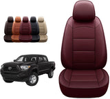 OASIS AUTO 2016-2022 Tacoma Custom Fit PU Leather Seat Cover Compatible with Tacoma 2016-2017-2018-2019-2020-2021 (2016-2022 Tacoma, Black)