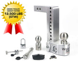 Weigh Safe WS10-2-SET Aluminum Adjustable 10" Drop, Stainless Steel Balls for 2" Receiver 12,500 GTW