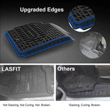 LASFIT Floor Mats Fit for 2015-2022 Ford F-150 SuperCrew with Front Bucket and Rear Seat (Not Fit for Under-Seat Fold Flat Storage) All Weather Car Liners 1st & 2nd Row Set