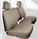 Covercraft Polycotton SeatSaver Custom Seat Covers | SS3349PCTP | 1st Row 40/60 Bench Seat | Compatible with Select Ford F-150 Models, Taupe