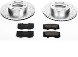 Power Stop K2324 Front Z23 Carbon Fiber Brake Pads with Drilled & Slotted Brake Rotors Kit