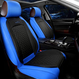 GIANT PANDA Full Set Car Seat Covers Luxury Faux Leatherette Seat Cushions Covers for 5-Seater Models, Fit Most Cars SUV Pick-up Trucks (Orange)