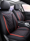 ZCJ XLX002 Leather Car Seat Covers, Faux Leatherette Automotive Vehicle Cushion Cover for Cars SUV Pick-up Truck Universal Fit Set Auto Interior Accessories， Airbag Compatible