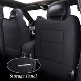 Coverado Jeep Grand Cherokee Seat Covers, Waterproof Faux Leather Seat Protectors Customized Seat Cushions Full Set, Fit for Jeep Grand Cherokee 2011-2022, Black