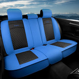 GIANT PANDA Full Set Car Seat Covers Luxury Faux Leatherette Seat Cushions Covers for 5-Seater Models, Fit Most Cars SUV Pick-up Trucks (Orange)