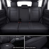 Coverado Jeep Grand Cherokee Seat Covers, Waterproof Faux Leather Seat Protectors Customized Seat Cushions Full Set, Fit for Jeep Grand Cherokee 2011-2022, Black