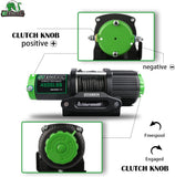 STIMULATER New 4500lbs.Load Capacity Winch 12V Synthetic Rope Winch Waterproof IP 67 Electric Winch with Wired Remote and Wireless Remotes,Hawse Fairlead, Strap and Hook for ATV/UTV/Boat (Black)