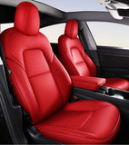 DMZTZMJ White Seat Covers for Tesla Model Y Seat Cover Full Set Full-Wrapped Custom fit for 2020 2021 Tesla Model Y