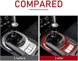 AIRSPEED Carbon Fiber Car Gear Shift Panel Frame Cover Interior Trim Sticker for Subaru BRZ Toyota 86 (2013-2020) Accessories, Red