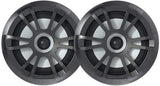 Fusion, EL Series, 6.5" 80-Watt Shallow Mount Speaker Pair, RGB LED Lighting, Sports Grey Grille, EL-FL651SPG, a Garmin Brand