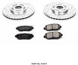 Power Stop K1077 Front Z23 Carbon Fiber Brake Pads with Drilled & Slotted Brake Rotors Kit