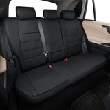 EKR Custom Fit Car Seat Covers for Select Ford Fusion SE,S,SEL 2013 2014 2015 2016 2017 2018 2019 2020 - Leather(Black)