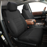 EKR Custom Fit Car Seat Covers for Select Ford Fusion SE,S,SEL 2013 2014 2015 2016 2017 2018 2019 2020 - Leather(Black)