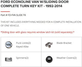 Slick Locks Ford Sliding Door Kit Complete with Spinners, Weather Covers & Locks