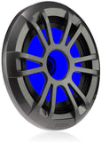 Fusion, EL Series, 6.5" 80-Watt Shallow Mount Speaker Pair, RGB LED Lighting, Sports Grey Grille, EL-FL651SPG, a Garmin Brand