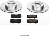 Power Stop K2324 Front Z23 Carbon Fiber Brake Pads with Drilled & Slotted Brake Rotors Kit