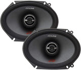 Alpine R-Series 6 x 8 Inch 300 Watt Component 2-Way Car Speakers, Pair R-S68