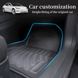CENFUN for 2021 2022 Tesla Model 3 All Weather Full Set of Floor Mats Storage mats and Trunk mat,Fit 2021-2022 Model 3 Interior Accessories （Set of six）