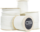 Golberg Premium USA Made Twisted Nylon Rope - (3/8 Inch x 600 Feet, White)