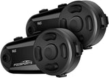 Motorcycle Bluetooth Headset,FODSPORTS V6S 1000m Helmet Headset,2~6 Riders Motorcycle Bluetooth Intercom,Bluetooth Motorcycle Helmet Communication System FM/Hard/Soft Mic/Waterproof(2PACK)
