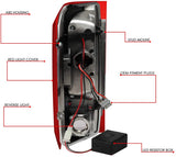 DNA Motoring TL-F15094-LED-CH-RD Pair Full LED Tail Light Rear Brake Lamps Set Replacement