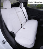 DMZTZMJ White Seat Covers for Tesla Model Y Seat Cover Full Set Full-Wrapped Custom fit for 2020 2021 Tesla Model Y