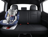 LUCKYMAN CLUB S08-QE Tacoma Seat Covers, Fit for 2005-2022 Tacoma Crew Cab/Double Cab with Water Proof Faux Leather(Full Set, Black)