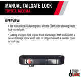 Pop & Lock PL5409 Magnetic Gray Metallic Manual Tailgate Lock with Bolt Codeable for Toyota Tacoma