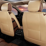 Luxury Leather Car Seat Covers Fit for RX450H RX 450H RX450 RX 450 2007-2021 Seat Cover Protector Waterproof Scratchproof Non-Slip Compatible with Airbag Full Set Beige