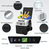 WILDPLUS Car Refrigerator 31.5 Quart(30L) Car Fridge(-7.6℉~50℉) Car Freezer with DC/AC Adapter for Camping Travel and Truck RV SUV Van Boat Home Use