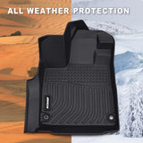 JDMON All Weather Floor Mats Compatible with 2022 Acura MDX, 1st, 2nd & 3rd Row Custom Fit Car Floor Liner Set Black