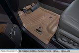 SMARTLINER Floor Mats 3 Row Liner Set Tan for 2015-2018 Chevrolet Tahoe / GMC Yukon