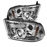 Spyder Auto Dodge Ram 1500 Black Halogen LED Projector Headlight