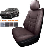 Coverado Jeep Grand Cherokee Seat Covers, Waterproof Faux Leather Seat Protectors Customized Seat Cushions Full Set, Fit for Jeep Grand Cherokee 2011-2022, Black
