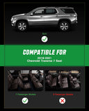 VIWIK Floor Mats Compatible for Traverse 2018-2022 7 Seat with 2nd Row Bucket Seats,All Weather Floor Liners Full Set Include 1th 2nd 3rd Row Front and Rear, Automotive Floor Mats Black
