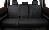 EKR Custom Fit Full Set Car Seat Covers for Select Toyota Tacoma 2016 2017 2018 2019 2020 2021 2022 /Double Cab - Leatherette (Black)
