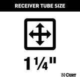 CURT 11483 Class 1 Trailer Hitch, 1-1/4-Inch Receiver, Fits Select Infiniti G35, Nissan 350Z