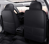 ASEAUTO 02 Leather Car Seat Covers Full Set Car Seat Covers with Waterproof Compatible with Air Bags Fit Set for Auto Interior Accessories fit for Most Sedan SUV Durable Use(Black&Red)