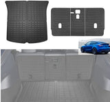 CENFUN for 2020-2022 Tesla Model Y All Weather Cargo Liner Mat with Backrest Mats, 5-Seat Tesla Model Y Interior Accessories Protective mat(Set of 4)