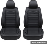 LUCKYMAN CLUB F150 Seat Covers Custom Fit for 2015-2021 F150 Crew Cab, and 2017-2021 F250 F350 Crew Cab with Faux Leather (Black & Red)