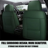 TAIINE Universal Car Seat Covers Waterproof Faux Leather Auto Seat Protectors Vehicle Cushion Cover Full Set Auto Interiors Accessories Black-Beige